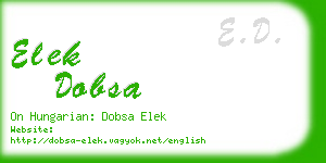 elek dobsa business card